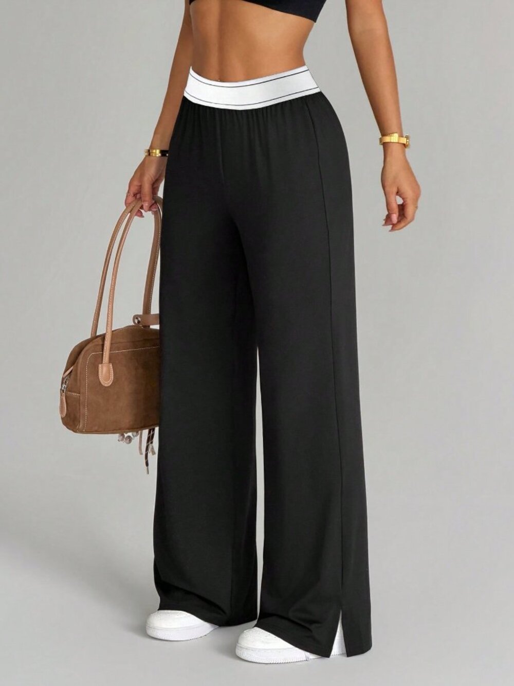 Black Casual Women's Yoga Pants